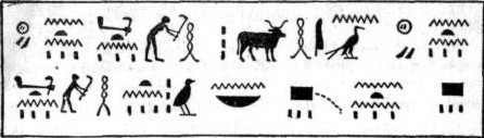 HIEROGLYPHICS

The "Ox Song" of the Egyptian threshing-floor.