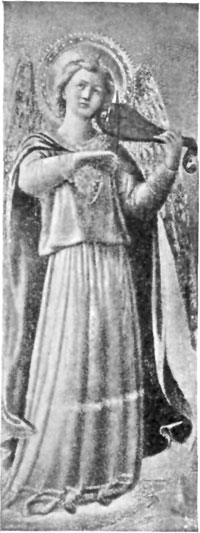 FIG. 25.&mdash;FRA ANGELICO. ANGEL (DETAIL). UFFIZI.