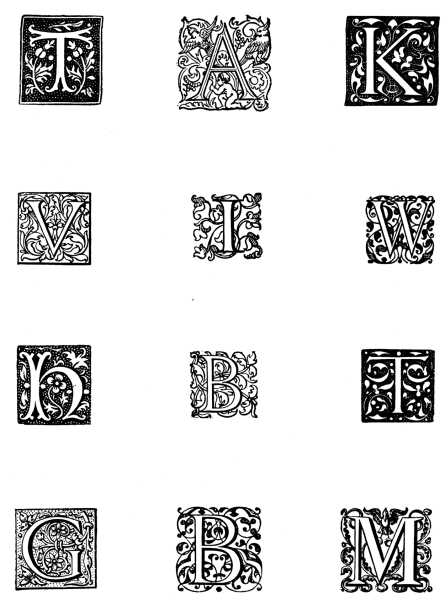 Early Chiswick Press Initials. Early Chiswick Press Initials.