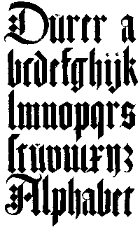 184. GERMAN BLACKLETTERS. ALBRECHT D�RER, 16th CENTURY