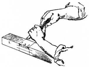 Fig. 90.&mdash;Chiselling away Waste.