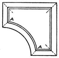 Fig. 322.&mdash;
    Curved Mitre.