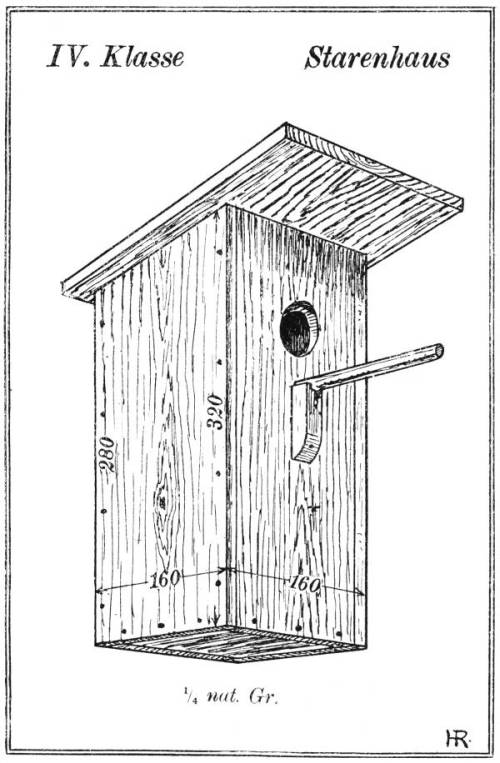 IV. Klasse Starenhaus, &frac14; nat. Gr.