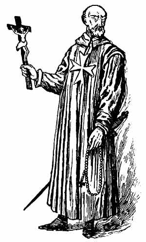 Costume of the Hospitalers, showing the Form of the Cross of Malta.