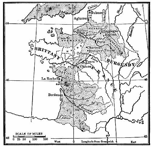 Possessions of the English King in France upon the
Accession of Henry VI, 1424