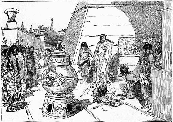 HUALPILLI THE LORD OF TEZCUCO REVEALS HIMSELF,&mdash;"NOW WHO SHALL SAY ME NAY?" HE ASKED.