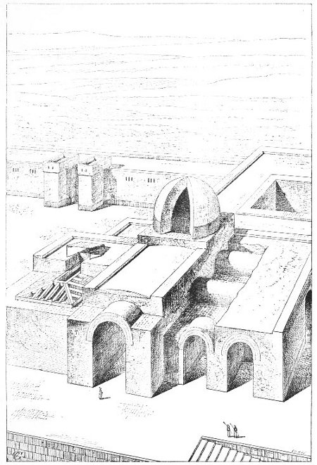 Fig. 60.&mdash;Crude brick construction; compiled by Charles
Chipiez.