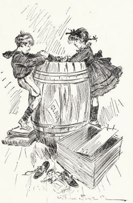 THE PRECIOUS ONES WERE RACING ABOUT AMONG BOXES AND
BARRELS IN UNALLOYED HAPPINESS.