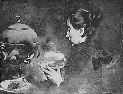 Tomando o chá―Columbano Tomando o chá―Columbano