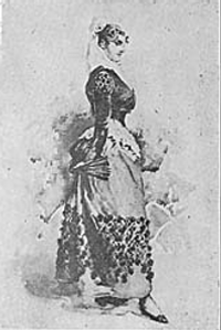 Uma sevilhana―Aguarella de M. San Romão Uma sevilhana―Aguarella de M. San Romão