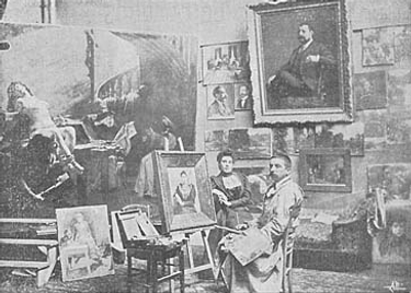 José de Brito no seu atelier José de Brito no seu atelier
