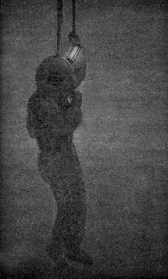 "A SINGULAR FIGURE, DESCENDING SLOWLY THROUGH THE
GLIMMERING GREEN."