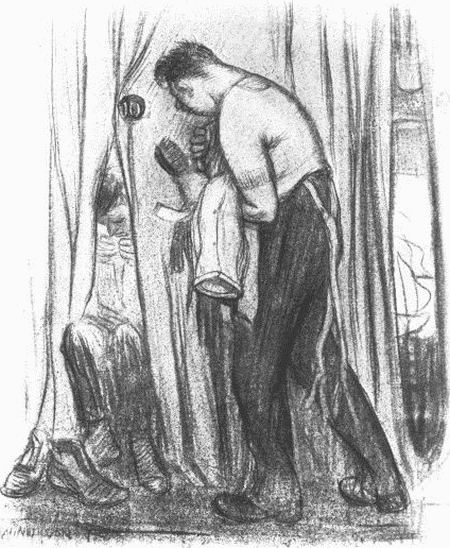 Never, since then, have I heard men jeering over women as they
look in dishabille, without wondering if those same men have ever
seen themselves clearly in the mirrored washroom of a sleeping car