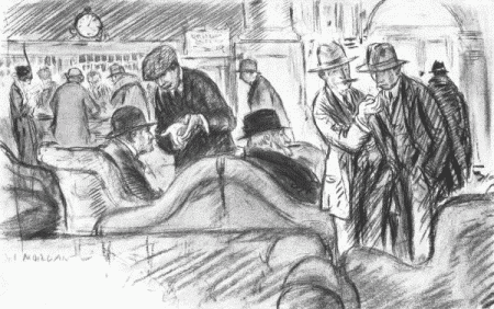 In the lobby of the Brown Palace Hotel my companion and I saw several old fellows, sitting about,
looking neither prosperous nor busy, but always talking mines. A kind word, or even a pleasant glance,
is enough to set them off.