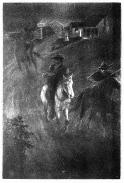 Bracing himself in his stirrups, Milt cried hurriedly
to Judson: "Leap up behind me!"&mdash;Page 130.