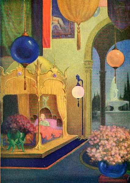 "NO SOONER HAD HE SPOKEN THE WORDS THAN HE WAS
LYING IN THE MOST MAGNIFICENT ROOM HE HAD EVER
SEEN."