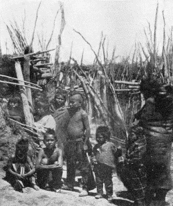 b. Showing screen near same entrance

IN A PAWNEE VILLAGE

Photographs by W. H. Jackson, 1871