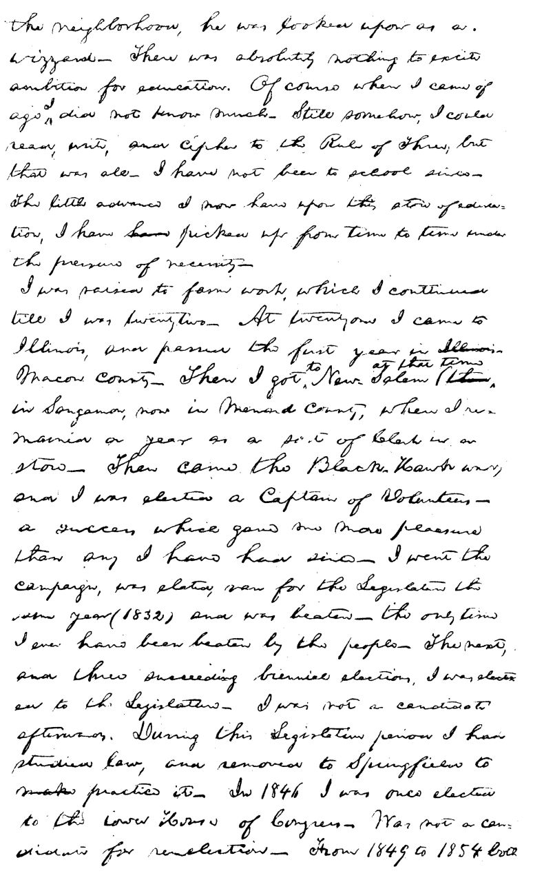 Facsimile of Autobiography2 590 