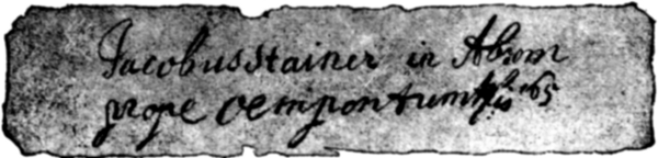 Jacobus Stainer in Absam prope &OElig;nipontum h-fis &rsquo;65
