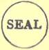 Circle with word &lsquo;seal&rsquo; in it