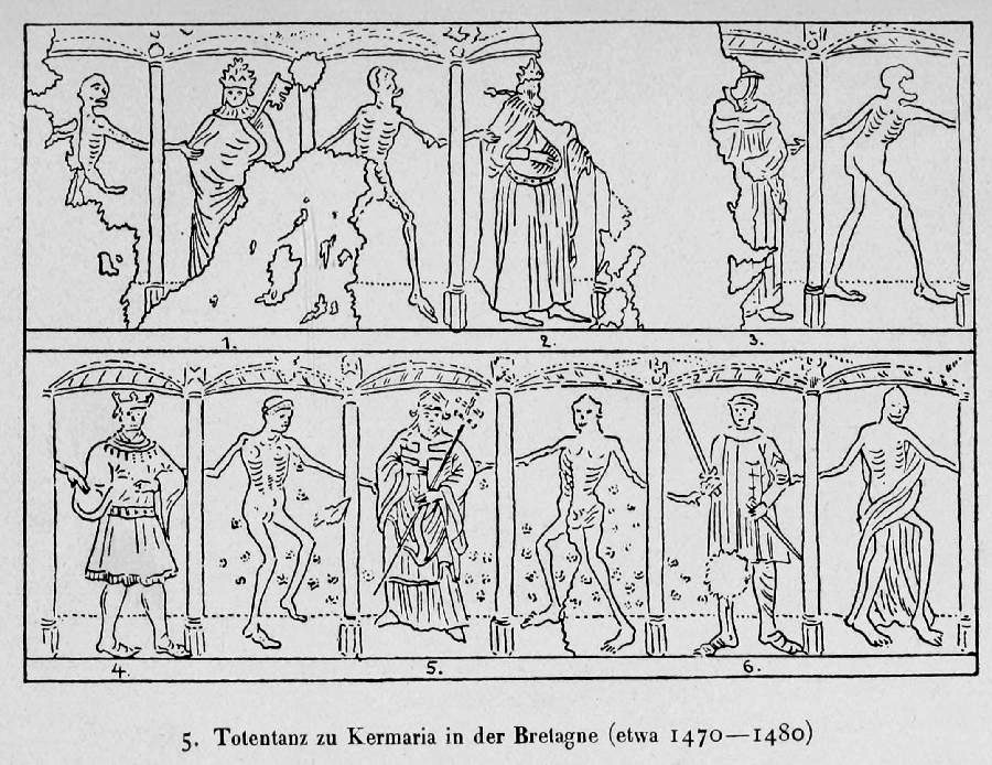 Totentanz zu Kermaria in der Bretagne