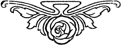 Schlussvignette,
  stilisierte Rose